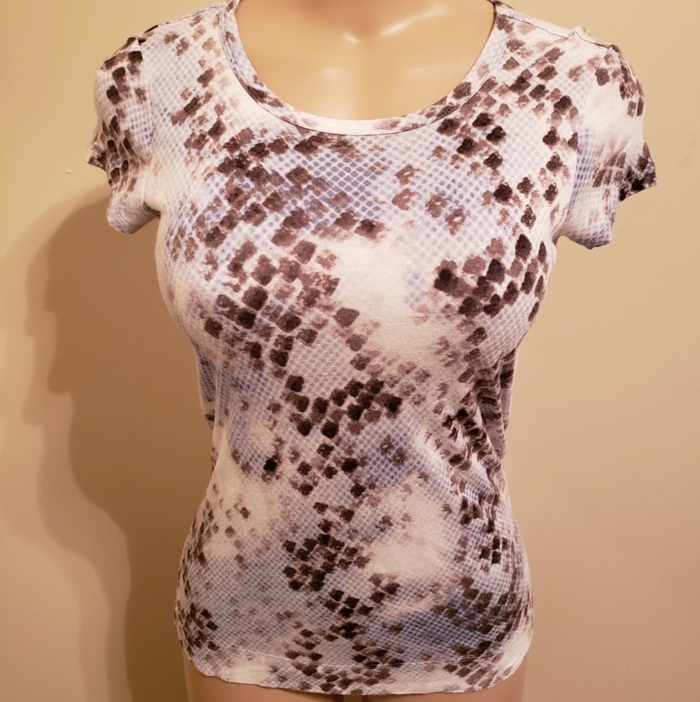 VERA WANG Snake Printed Tee